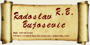 Radoslav Bujošević vizit kartica